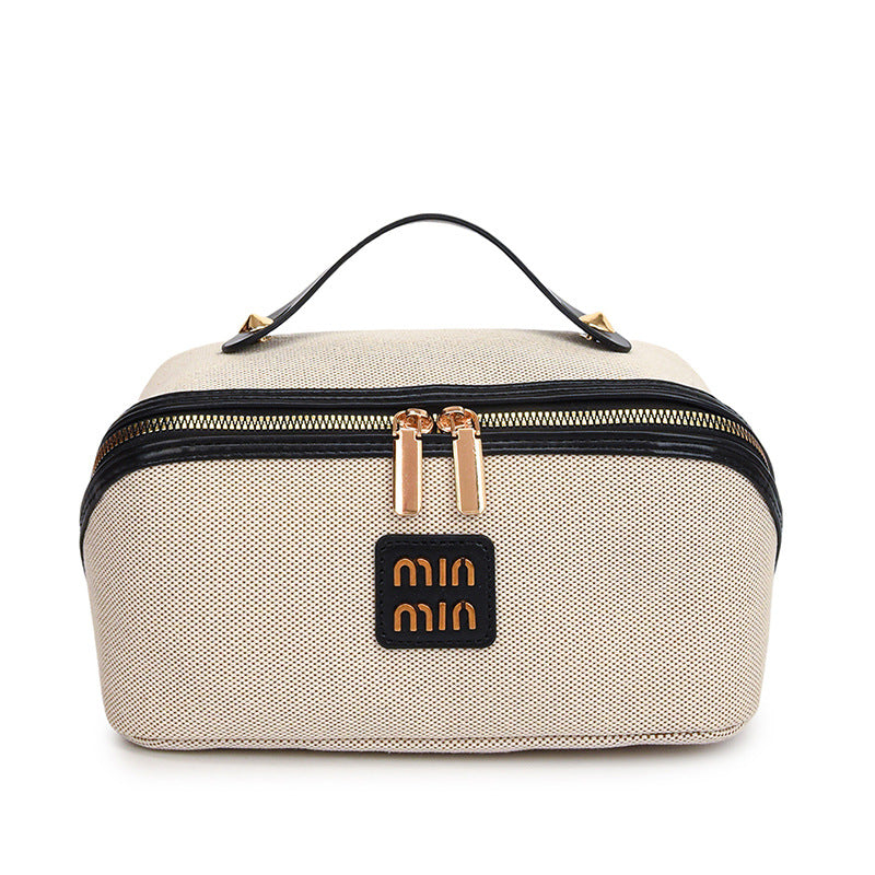 Luxury Canvas Portable Storage Large Capacity High-grade Cosmetic Bags