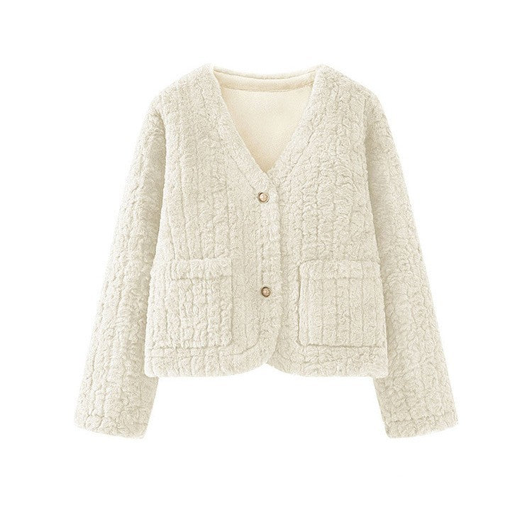 Style Soft Glutinous Western Plush Female Korean Coats