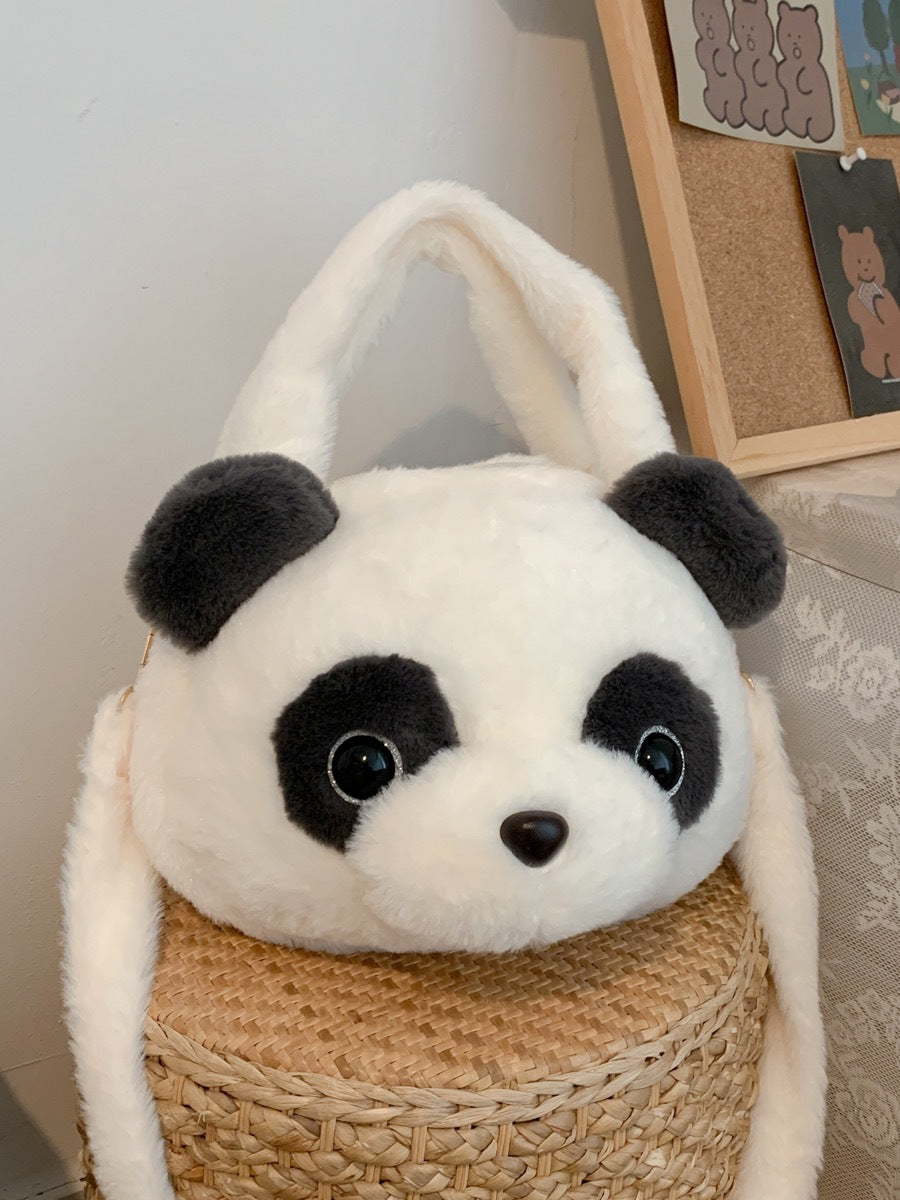 Panda Cartoon Soft Plush Campus Lolita Shoulder Bags