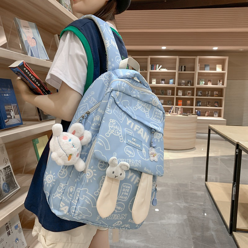 Female Large Capacity Iti Rabbit Ears Backpacks
