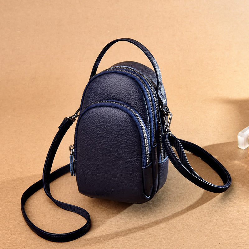 Women's Genuine Leather Mobile First Layer Soft Crossbody Bags