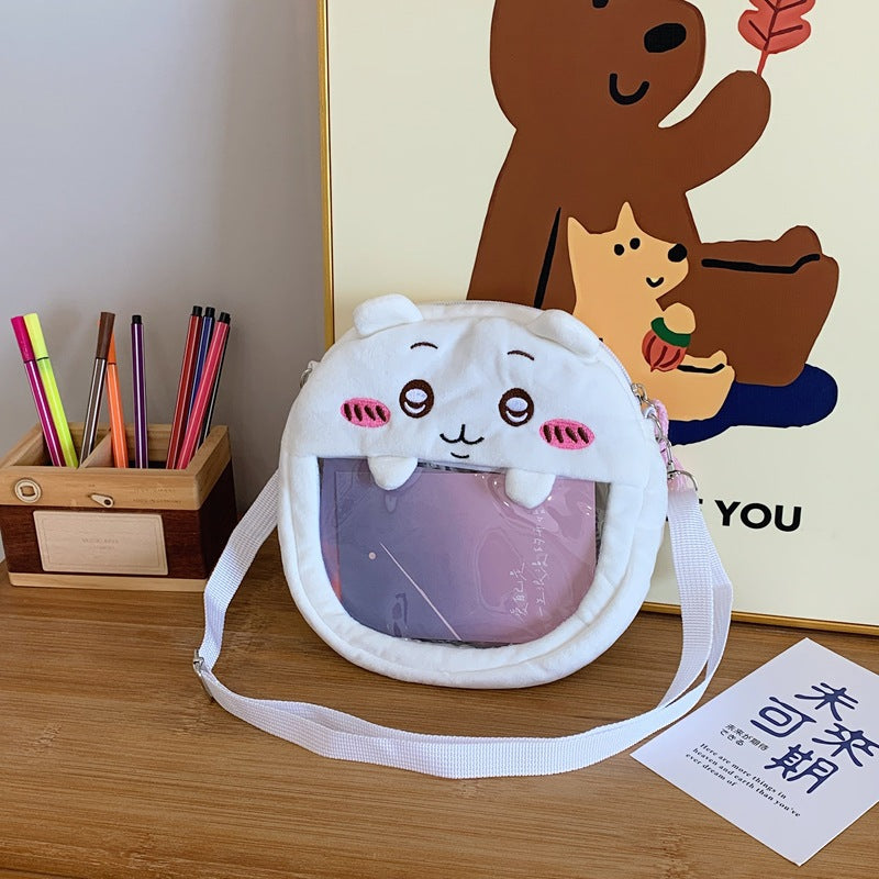 Cute Little Eight Doll Cartoon Embroidered Shoulder Bags