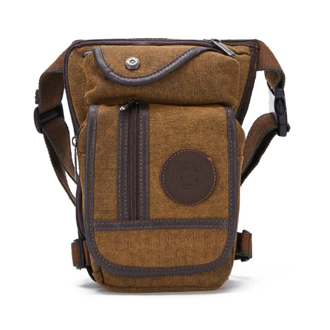 Men's Canvas Leg Pannier Retro Hiking Men's Waist Packs
