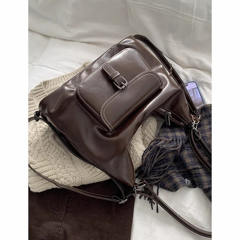 Women's Fashionable Korean Vintage With Over Versatile Shoulder Bags