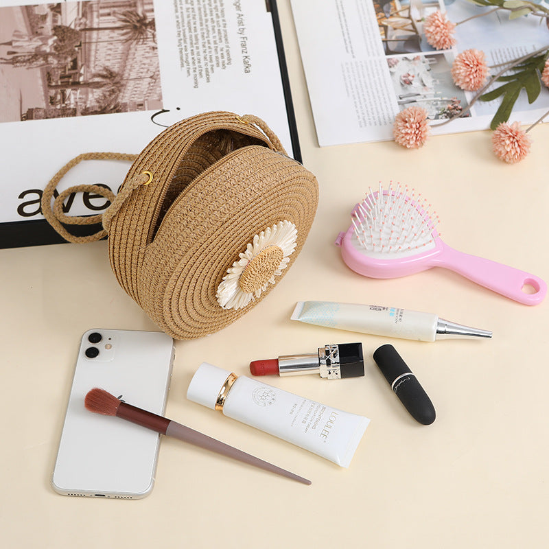 Raffia Woven Mobile Female Summer Beach Crossbody Bags