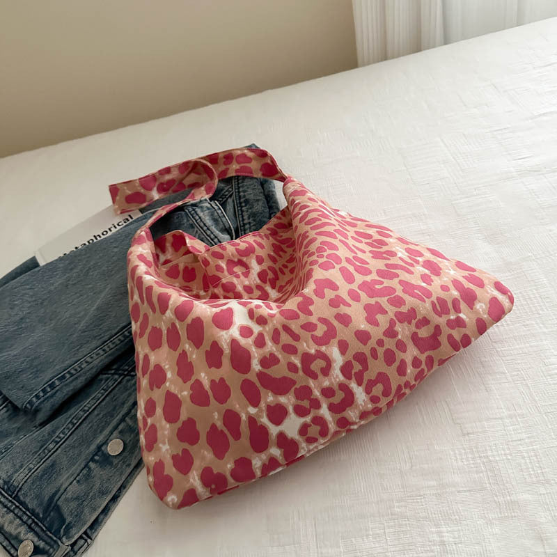 Women's Print Canvas Fashionable Preppy Style Large Shoulder Bags
