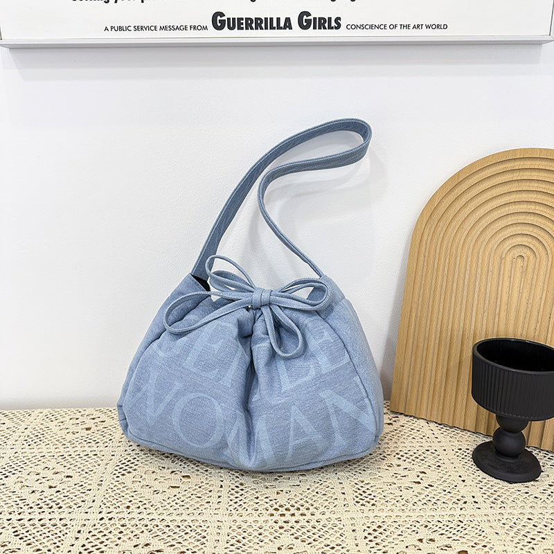 Women's Thailand Denim Leisure Shopping Large Capacity Tote Bags