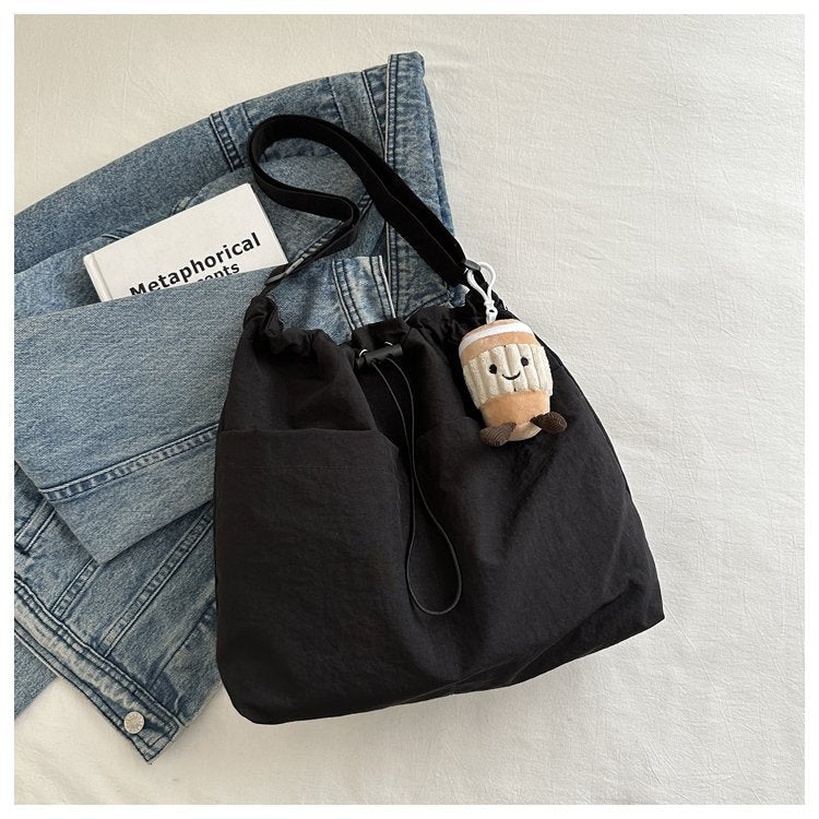 Women's Large Capacity Drawstring Leisure Street One Shoulder Bags