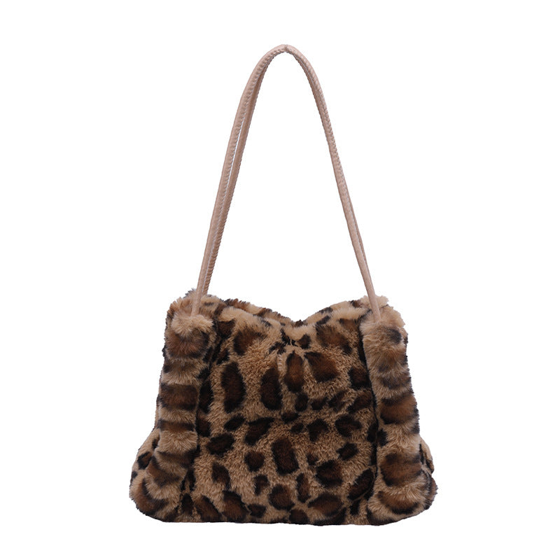 Women's Popular Plush Fur Furry Korean Armpit Bags