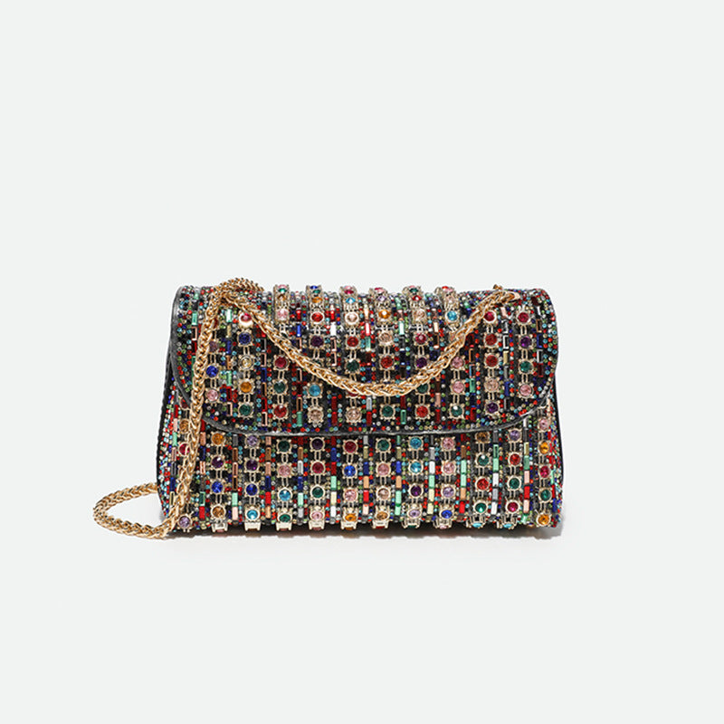 Women's Dinner Fashionable High-grade Underarm Full Diamond Evening Bags