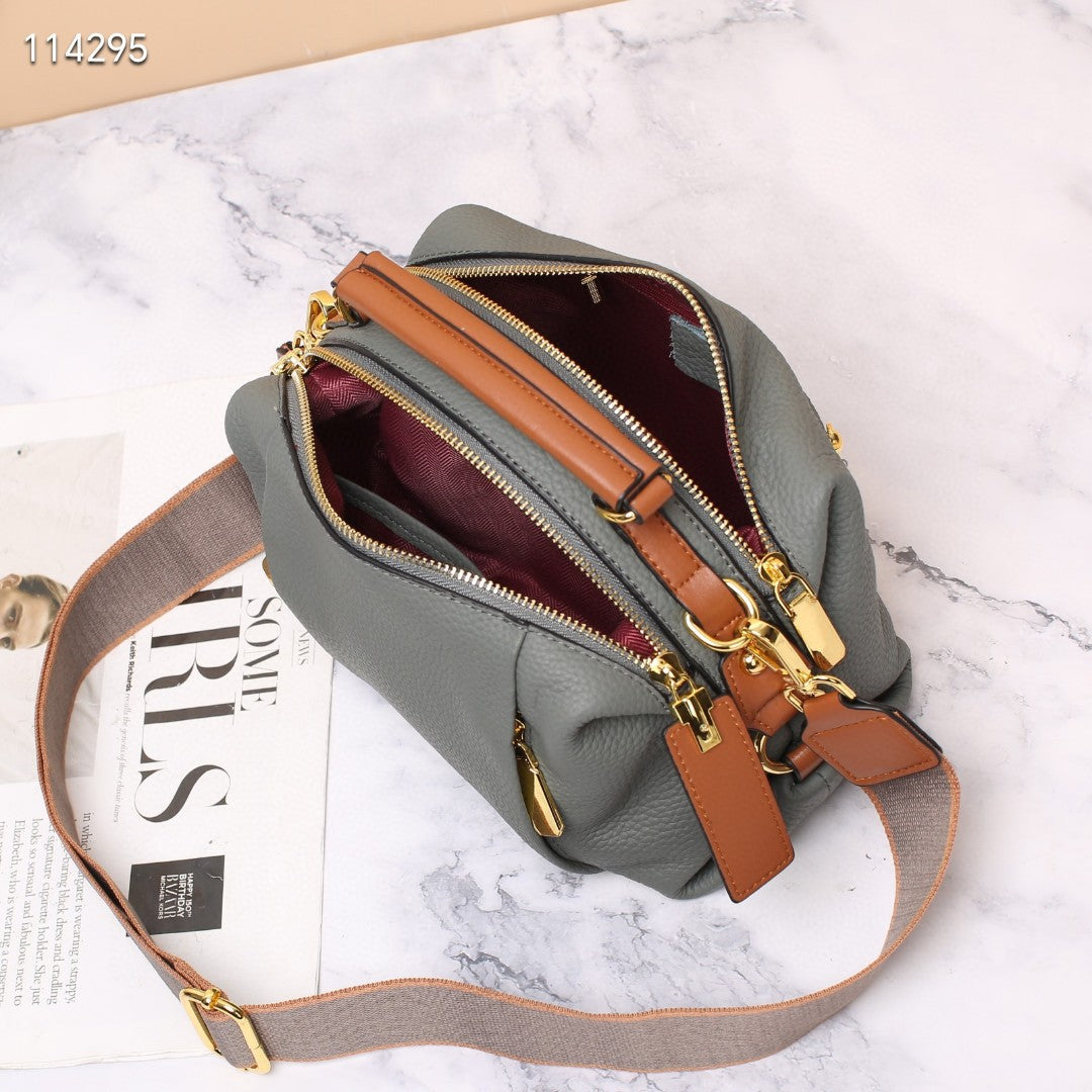 Women's Boston Pillow Genuine Leather Soft Western Shoulder Bags