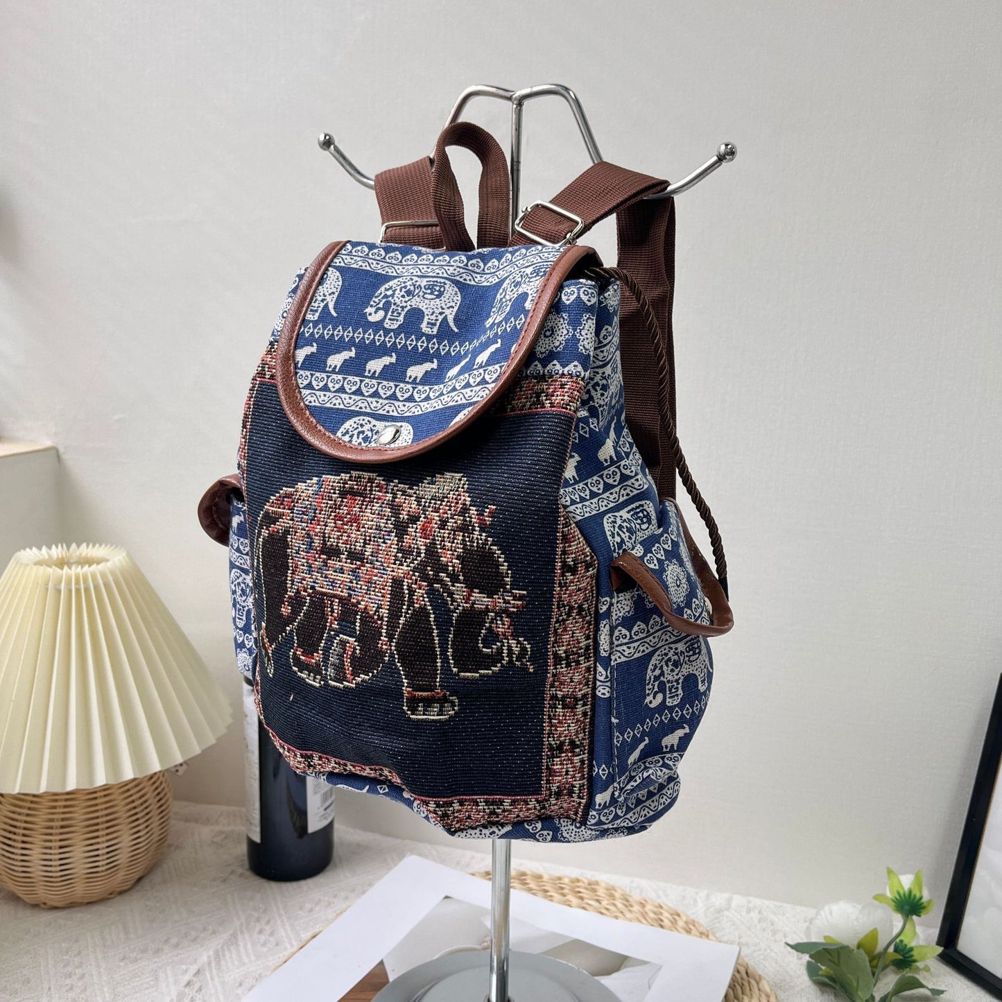 Retro Ethnic Style Special Drawstring Cover Backpacks