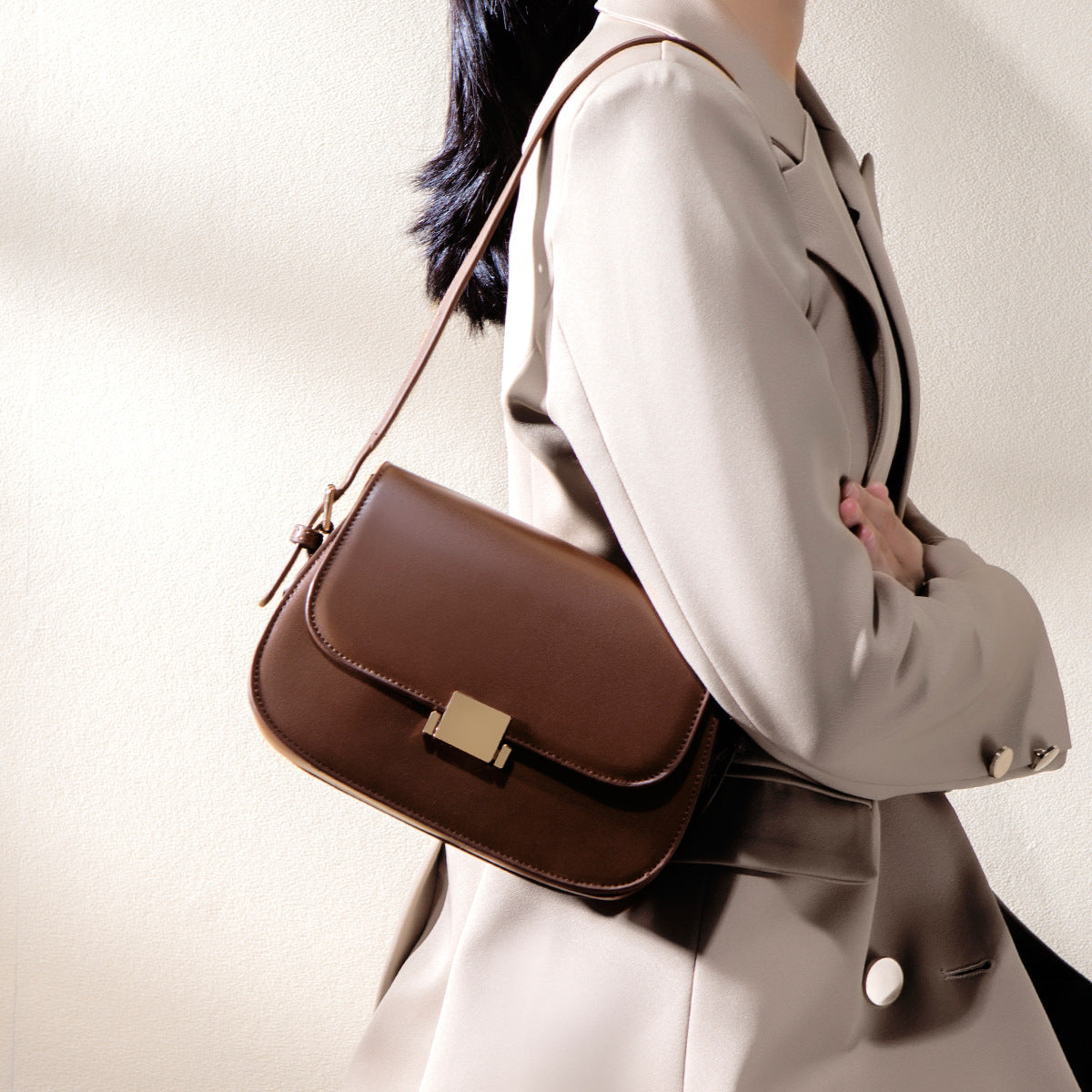 Women's Red Wedding Winter Minority Fashion Underarm Shoulder Bags