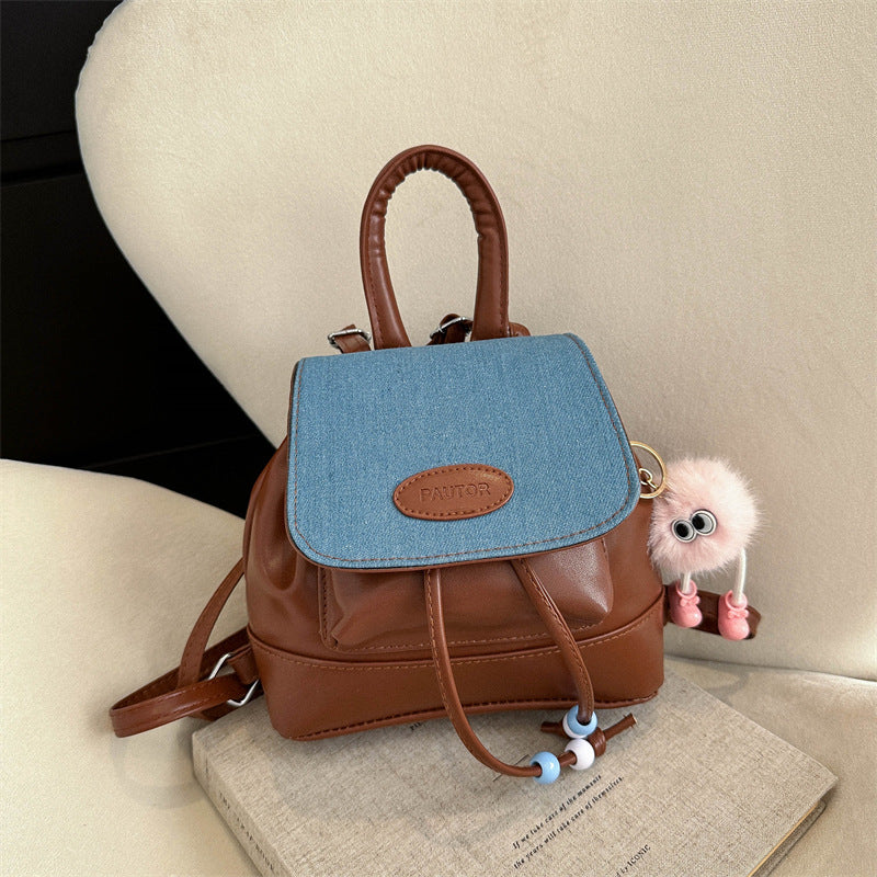 Women's Retro Fashion Solid Color Spring Western Backpacks