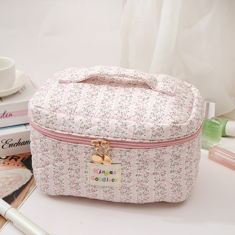 Floral Makeup Large Capacity Sense Convenient Cosmetic Bags
