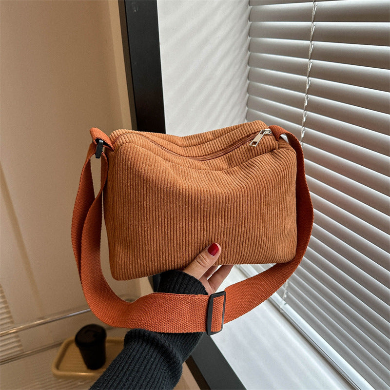 Women's Winter Fashion Corduroy Underarm Pouch Mixed Crossbody Bags