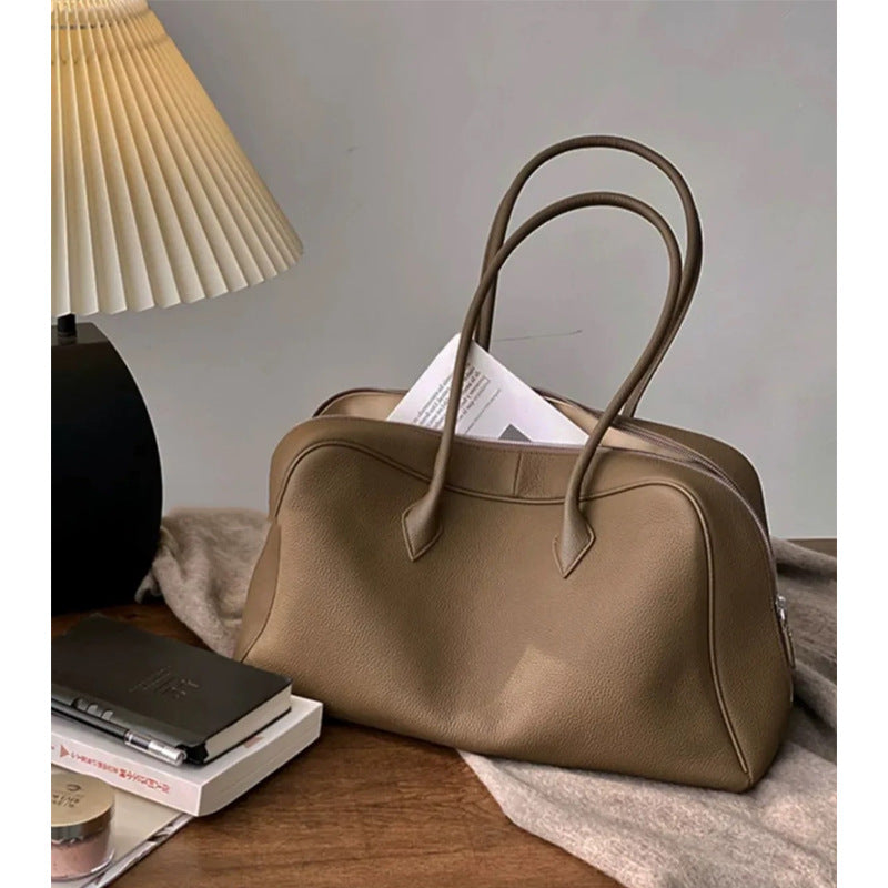 Big Boston Large Capacity Layer Cowhide Bags