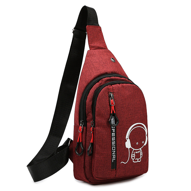 Men's Cool Elegant Running Luminous Waterproof Men's Chest Bags