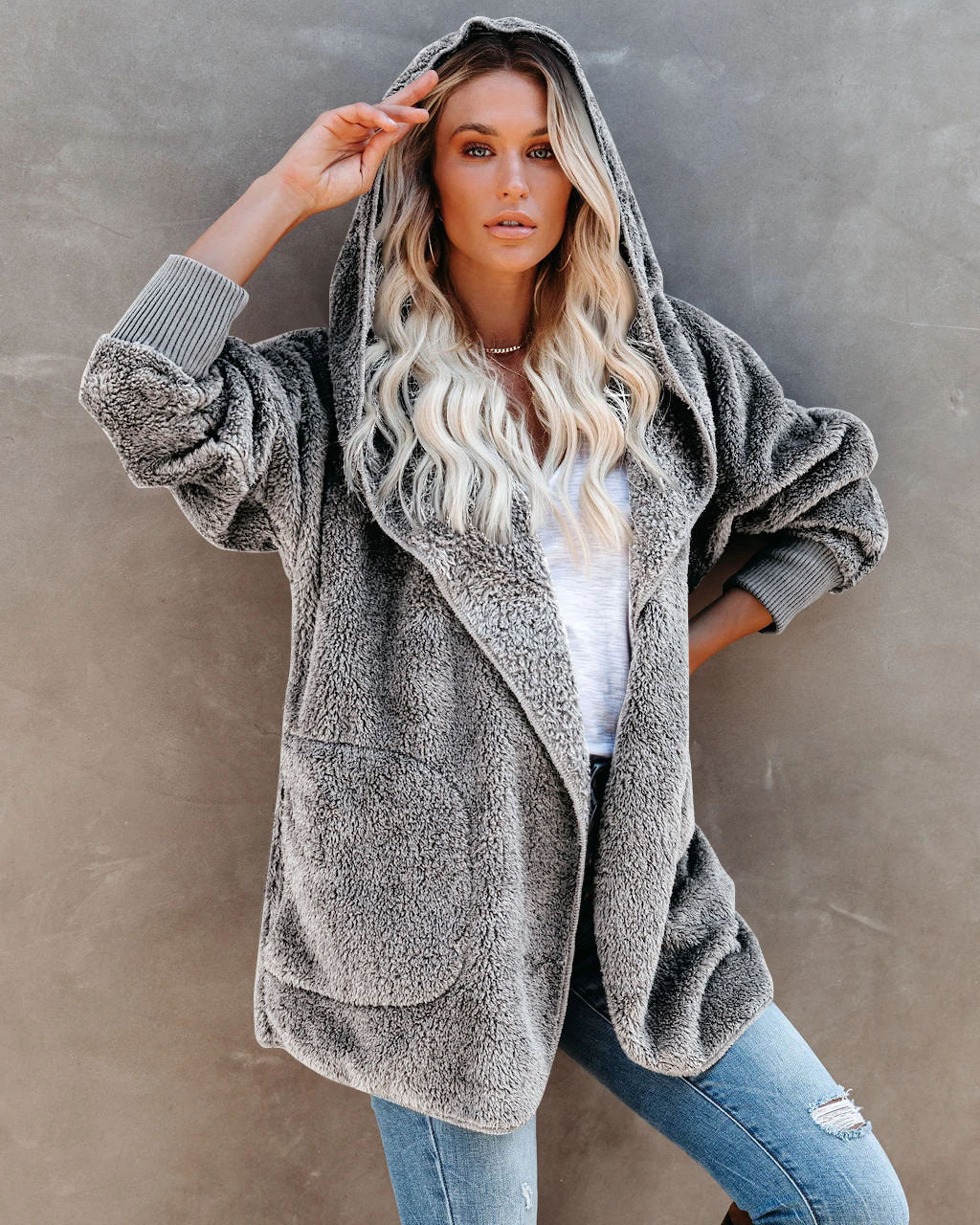 Women's Autumn Long-sleeved Casual Hooded Solid Color Women's Sweater, Sweater