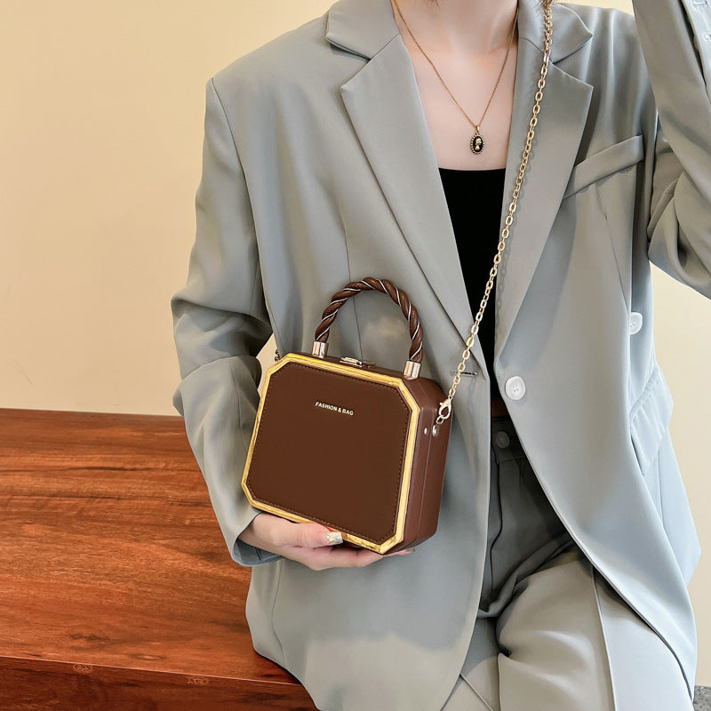 Women's Western Style Leisure Simple Box Exquisite Bags