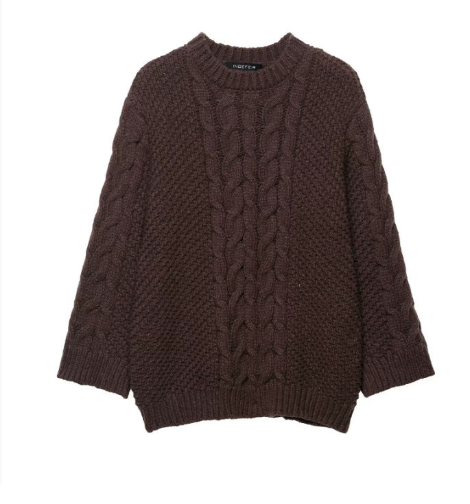 Women's Pretty Flared Sleeves Knitted Loose Sweaters