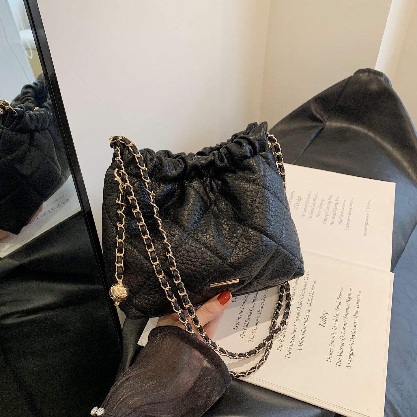 Women's Design Summer High-grade Diamond Plaid Chain Crossbody Bags