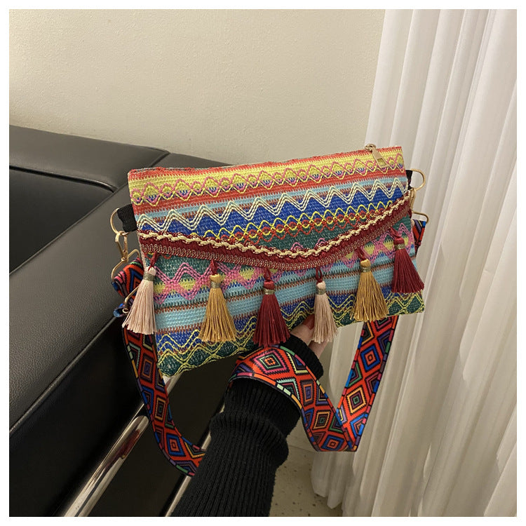 Spring Artistic Ethnic Style Fashion Tassel Bags