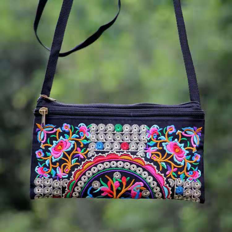 Women's Stall Yunnan National Style Embroidered Double Bags