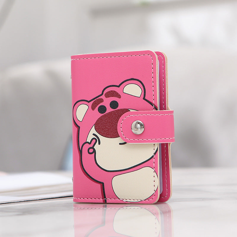 Bear Cartoon Female Personalized Minority Large Capacity Card Holder