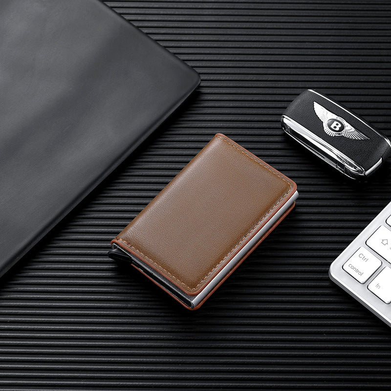 Women's & Men's & Metal Automatic Pop-up Cassette Refined Card Holder