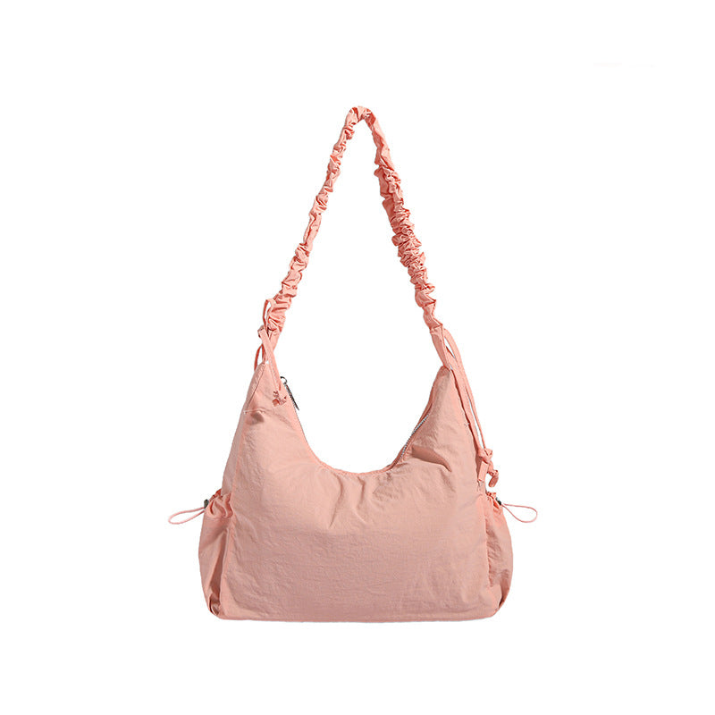 Pleated Cloud Female Summer Drawstring Large Bags
