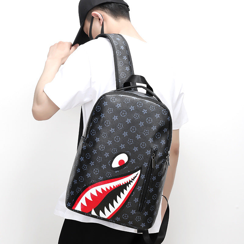 Men's Computer Fashion Trend Plaid Large Capacity Backpacks