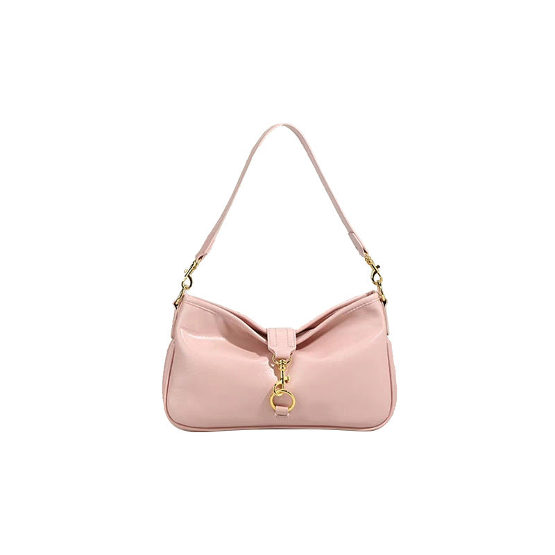 Trendy Fashion Baguette Underarm Solid Color Bags