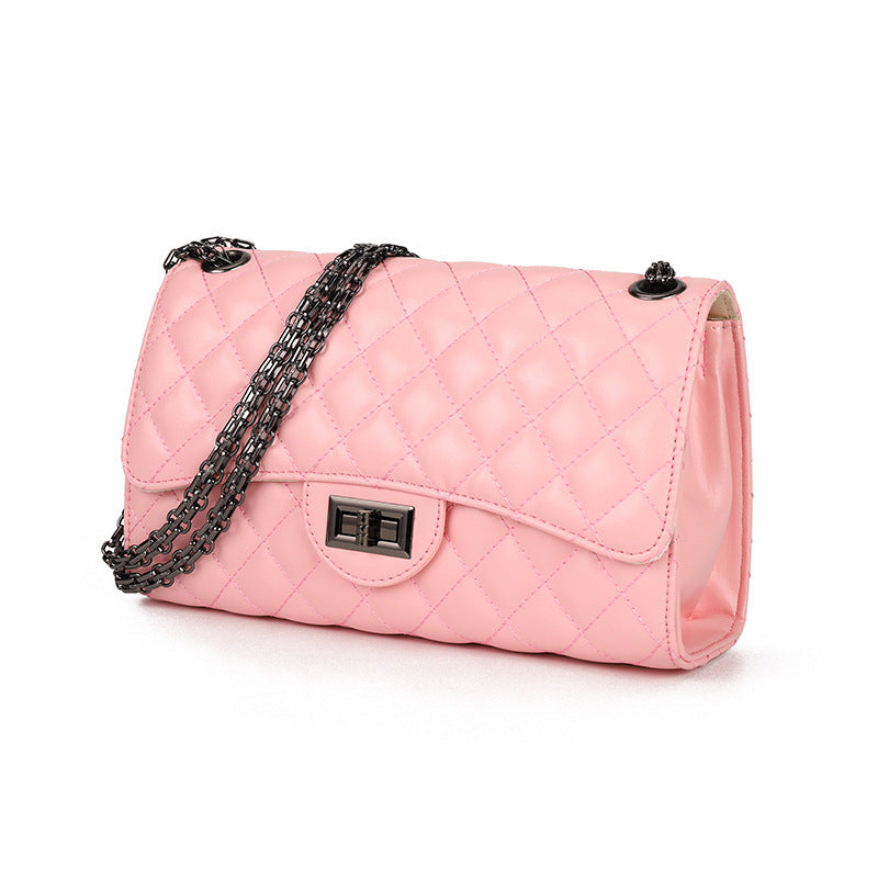 Women's Fashion Trendy Rhombus Chain Classic Style Crossbody Bags