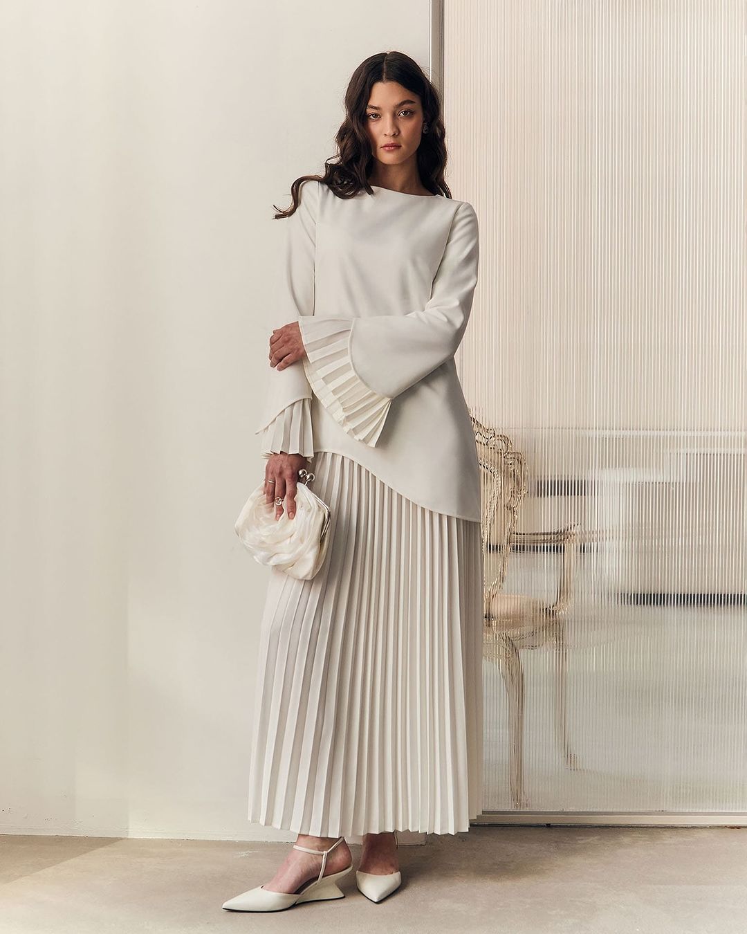 Women's Elegant Pleated Stitching High-grade Loose French Suits