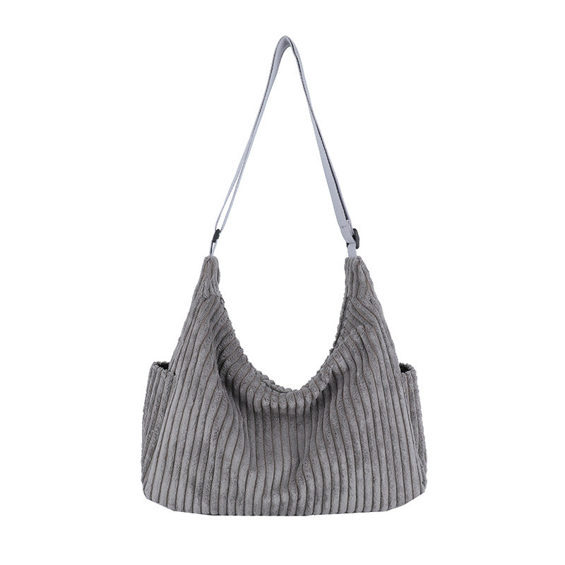 Trendy Corduroy Large Capacity Commute Minimalist Crossbody Bags