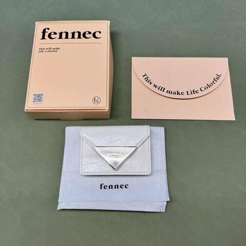 Niche Patent Leather Classic Triangle Portable Card Holder