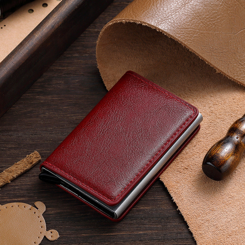 Women's & Men's & Metal Automatic Pop-up Cassette Refined Card Holder