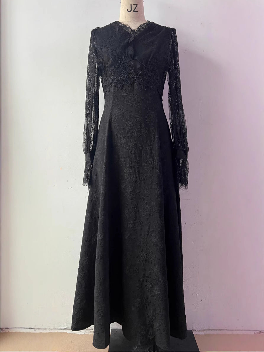 Style French Retro Gold Elegant Charming Dresses