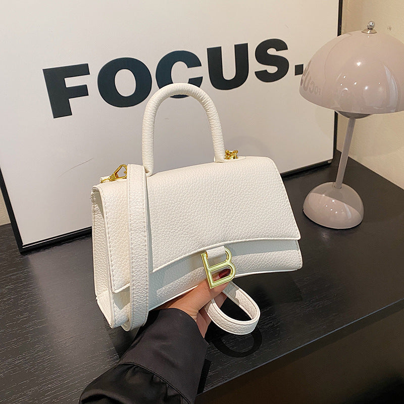 Women's Popular High-grade French Minority Hourglass Portable Shoulder Bags