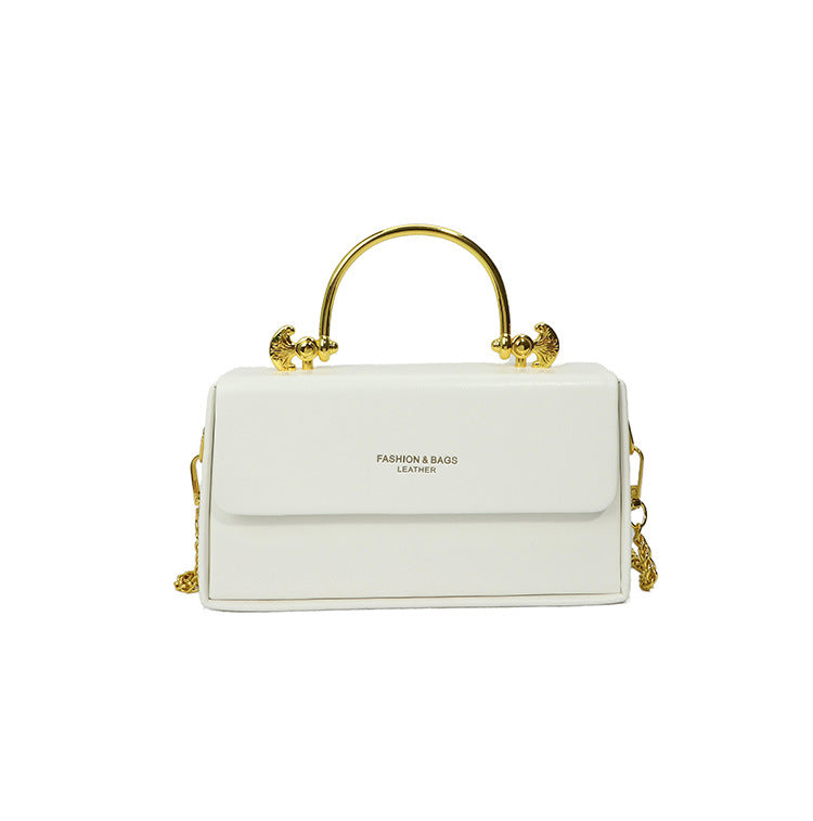 Women's Summer Texture Chain Fashion Box Personality Shoulder Bags