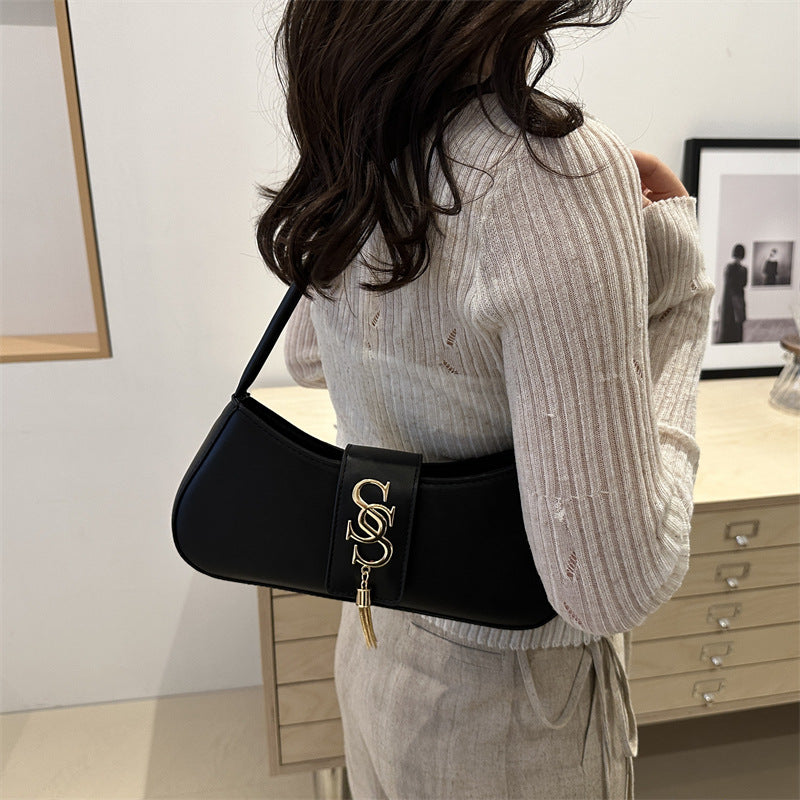 Women's Simple Autumn Western Style Leisure Commuter Shoulder Bags