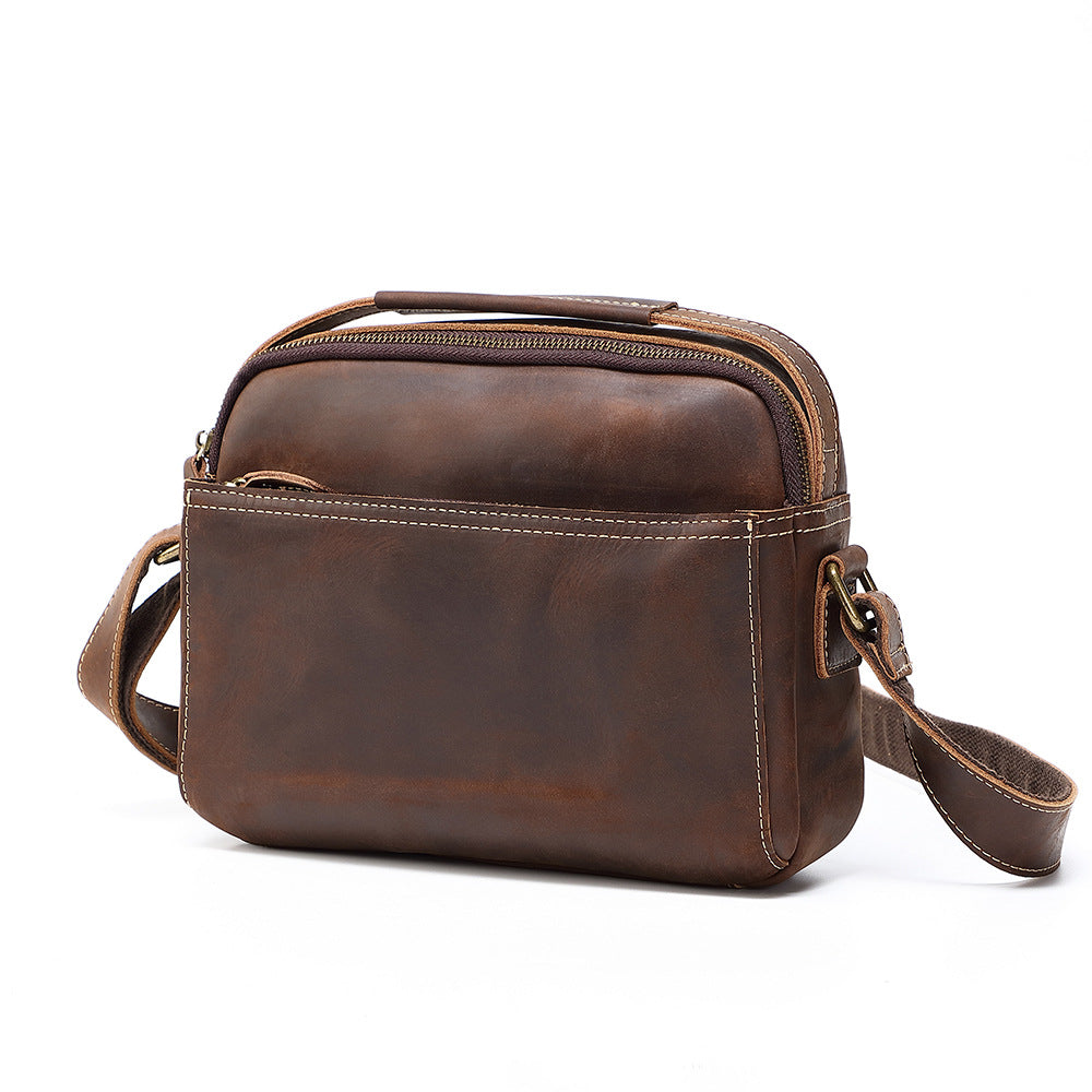 Men's Layer Cowhide Leather Genuine High-grade Crazy Bags