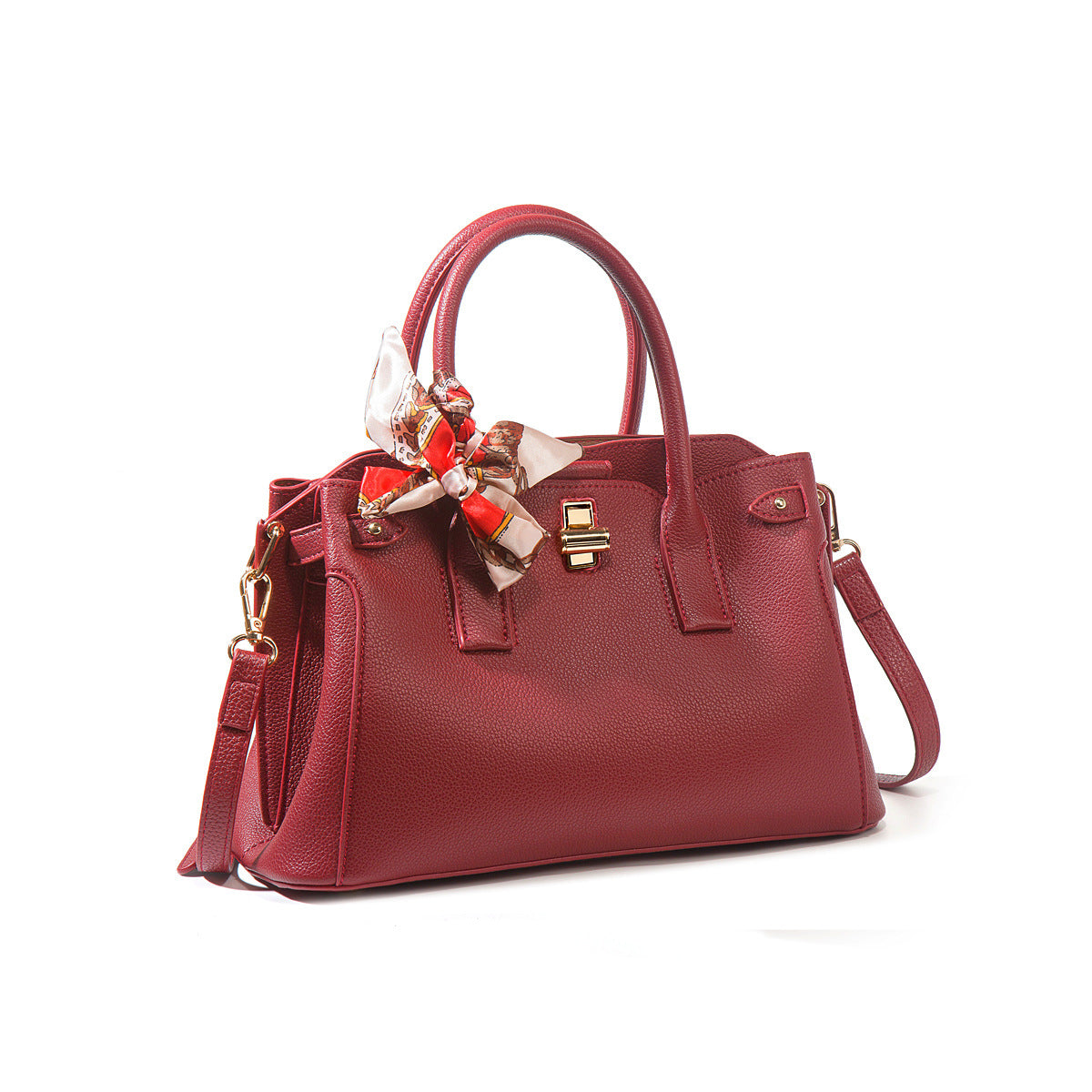 Women's Gift Silk Scarf Mother Red For Bags