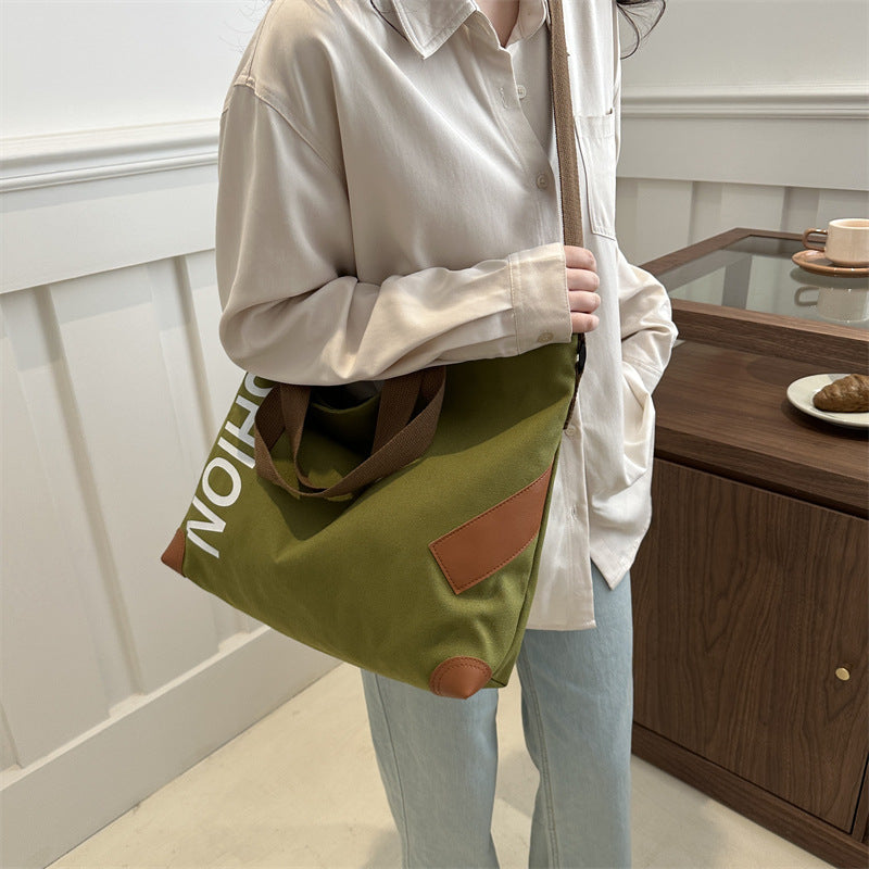 Women's Style Large Capacity Canvas Commuter Hand-held Crossbody Bags