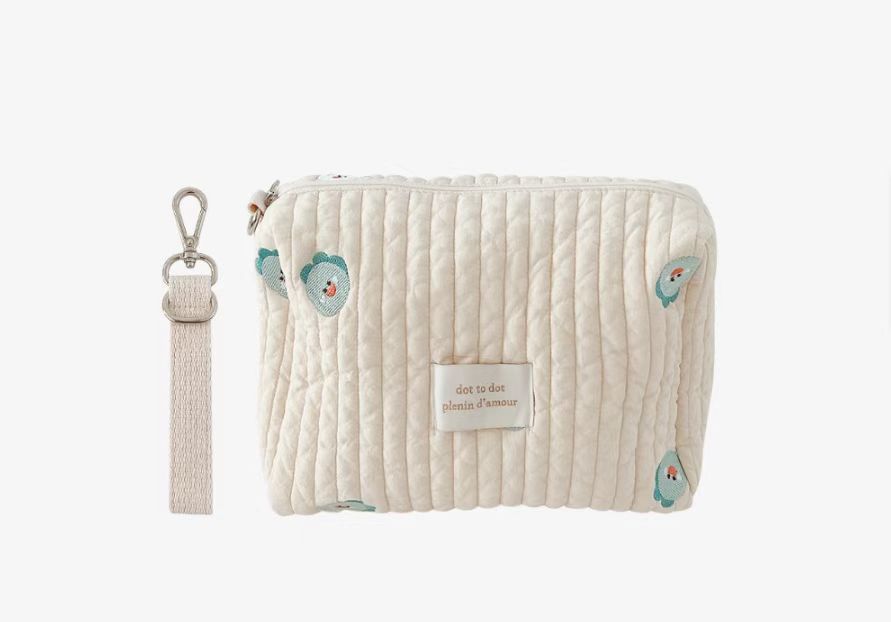 Embroidery Cotton Mummy Stroller Storage Pannier Bags