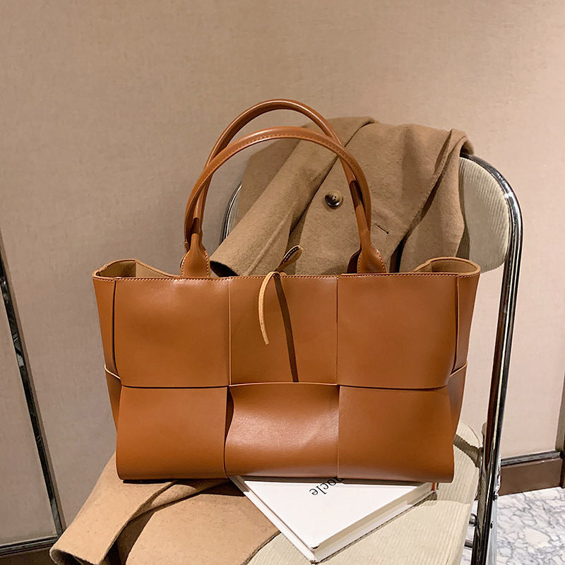 Women's Big Korean Texture Large Capacity Woven Bags