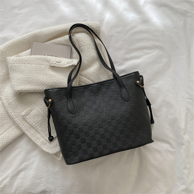 Women's Korean Style Commute Minimalist Retro Solid Shoulder Bags