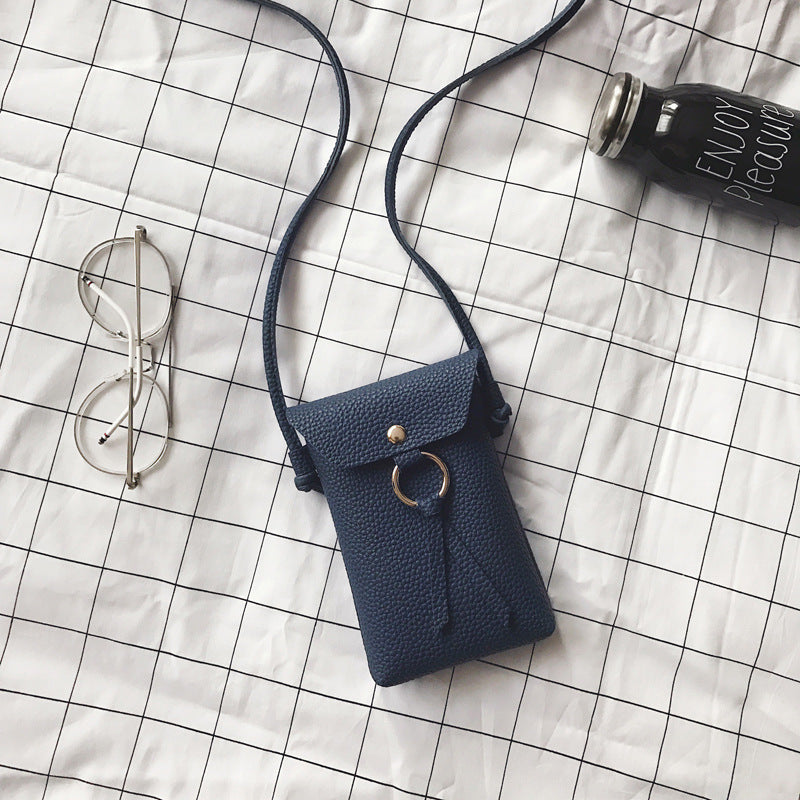 Fashion Single Versatile Lychee Pattern Pendant Shoulder Bags