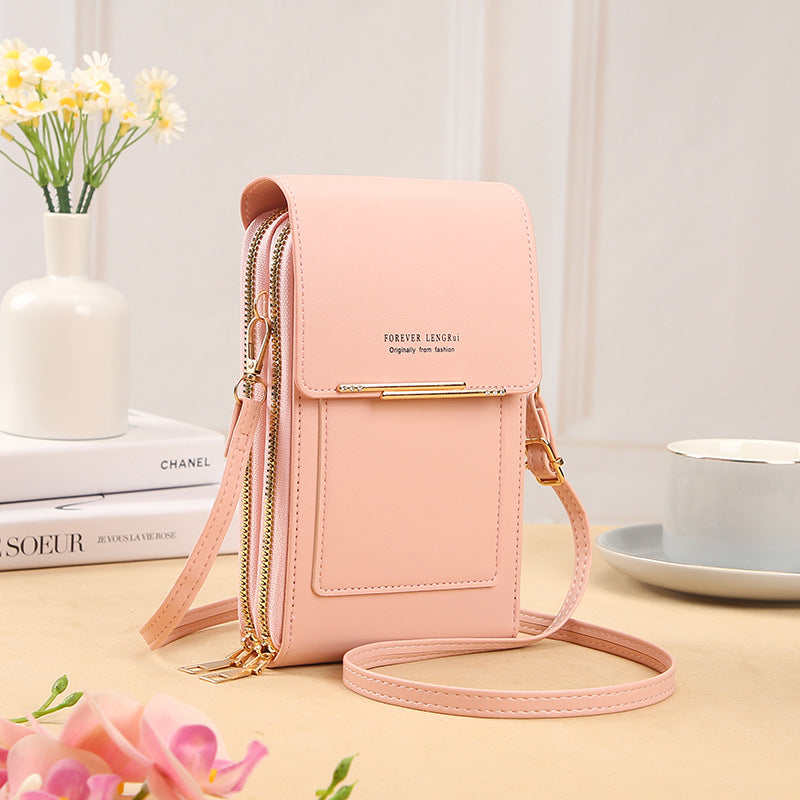 Women's Stylish Versatile Zipper Solid Color Simple Bags